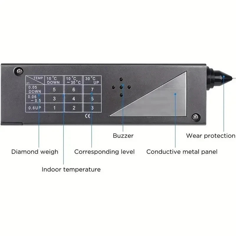Diamond Tester Portable Gem Selector Gemstone Jeweler Tool Testing Kit Pen