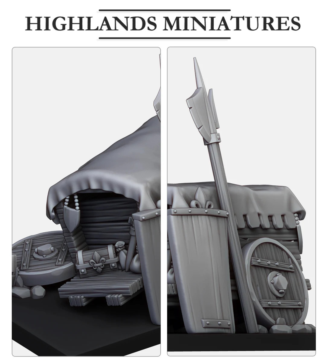 Gallia Filler - Weapons Cart - Resin Tabletop Miniature