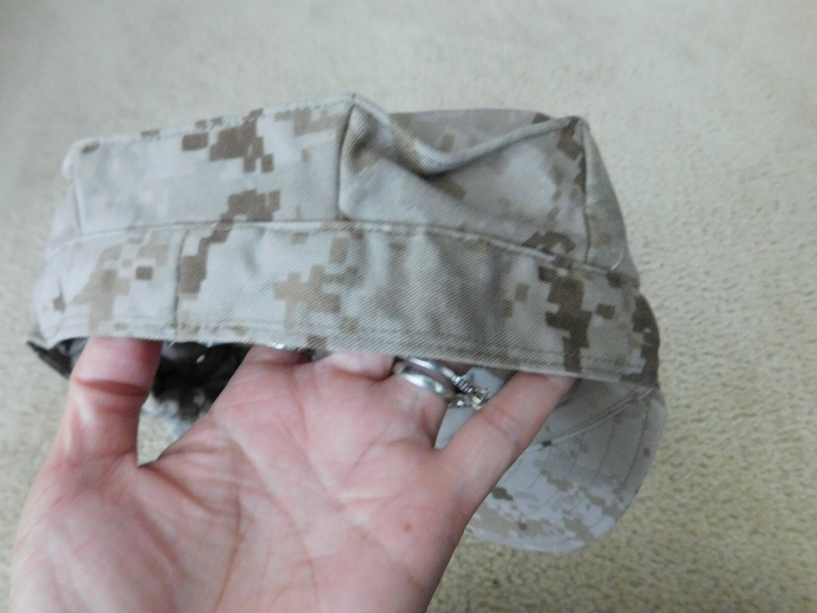 USMC DESERT MARPAT GARRISON CAP SIZE SMALL