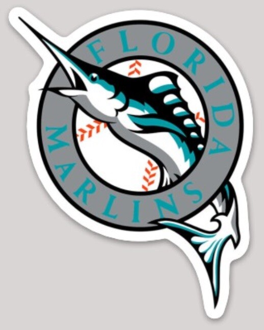 Florida Marlins Retro Logo Available Multiple Sizes Sticker Decal