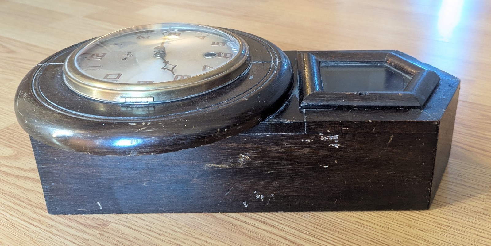Antique Gilbert 1807 Wall Clock Round Top Regulator Style