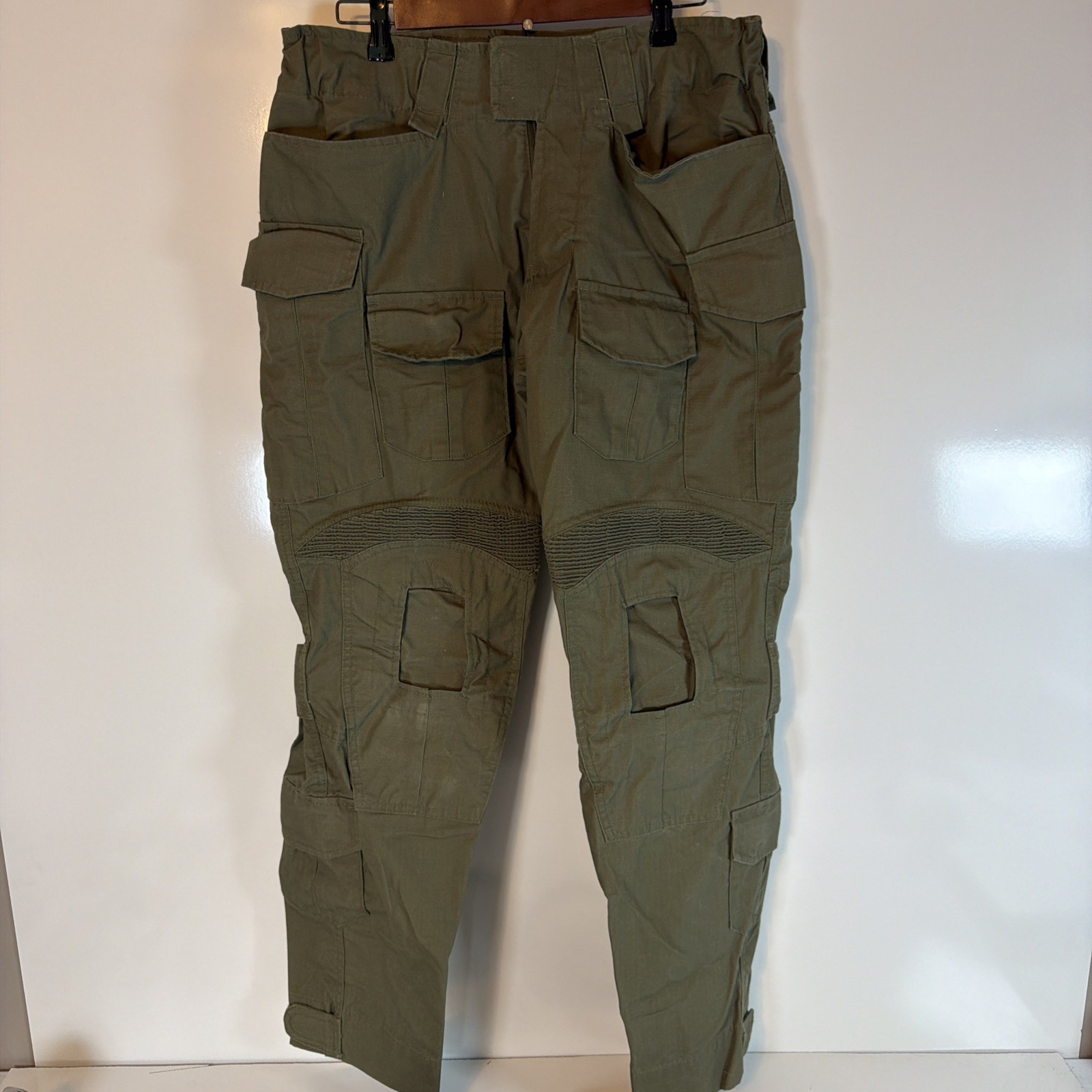 IDO Gear Tactical Pants Olive Green Waist 34w Knee Pads Pockets