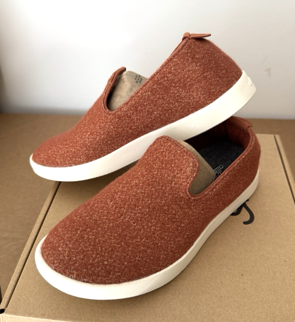 NEW ALLBIRDS WOOL LOUNGER DIABLO SHOES SLIP ON LOAFER ORANGE RUST MENS SIZE 10