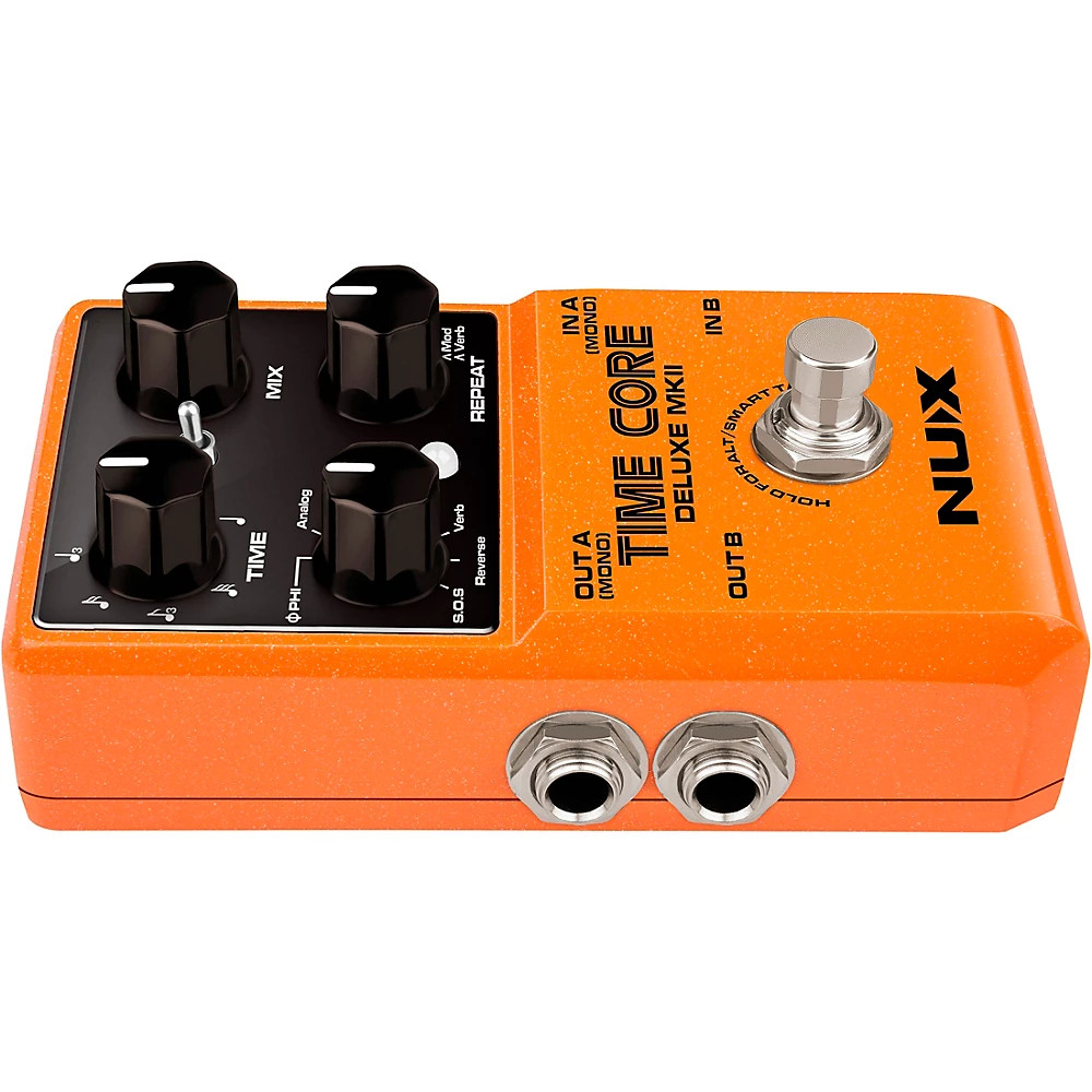 NUX Time Core Deluxe MKII w/Delays/Phrase Looper/Tap Tempo Effects Pedal Orange