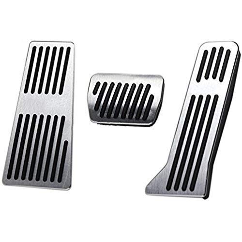 No Drilling Aluminum Car Foot Rest Fuel Brake at/MT Pedals Compatible AT 3PC