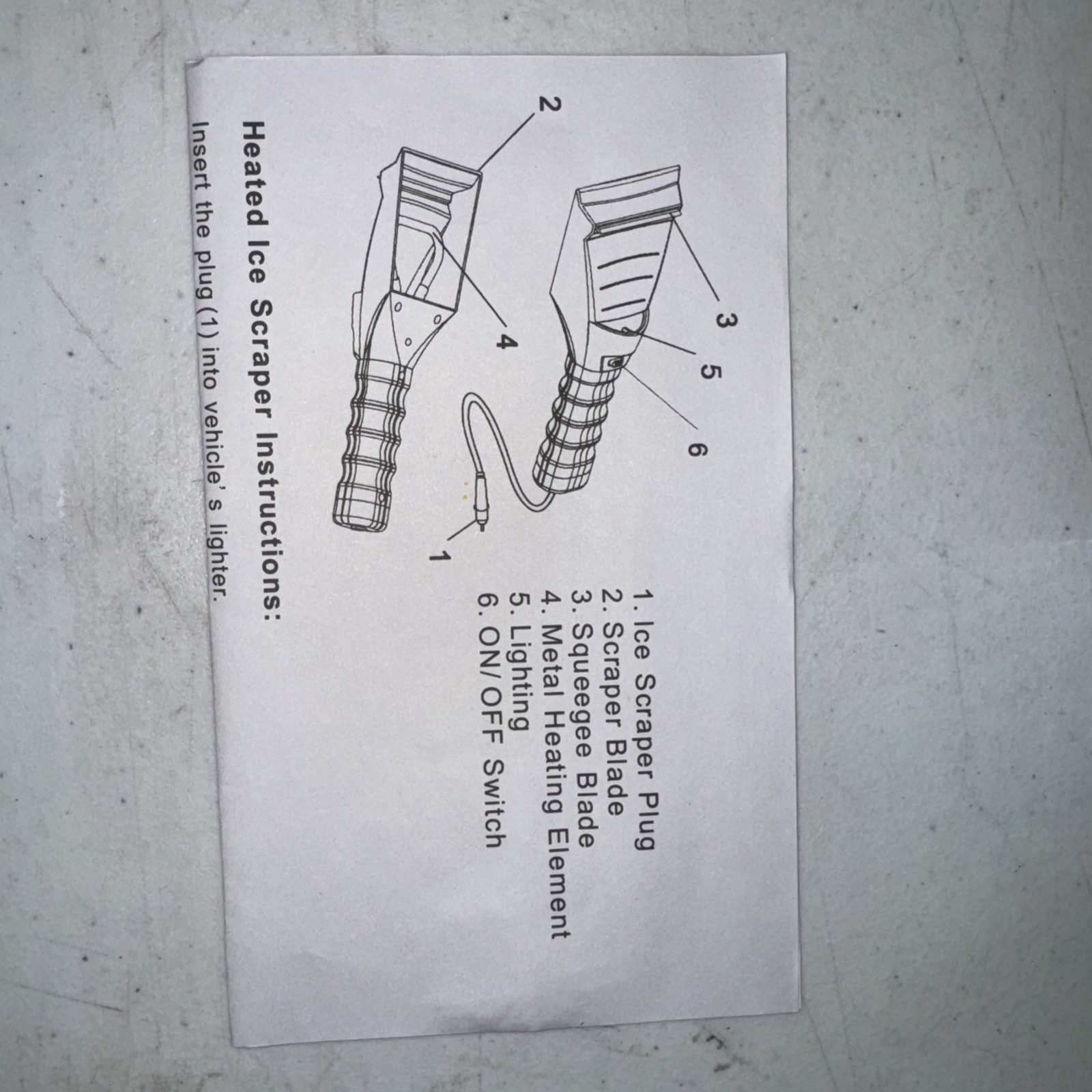 Totes Heated Auto Ice Scraper & Squeege 15 Ft 12 V DC New