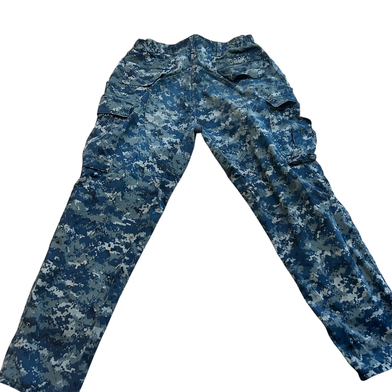 US Military Digital Camo Cargo Pants Mens 32X31 Green Navy Uniform NWU Large
