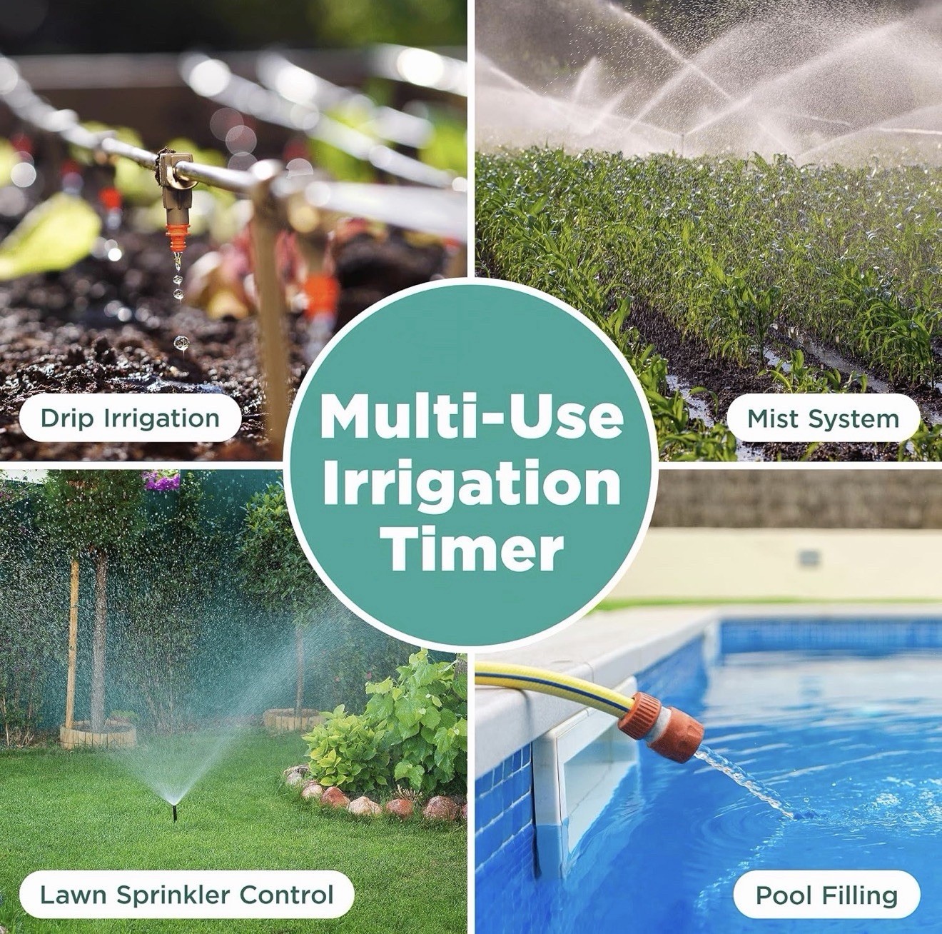 Pine Trees 2-Zone Hose Water Timer Programmable NEW (No Manual)