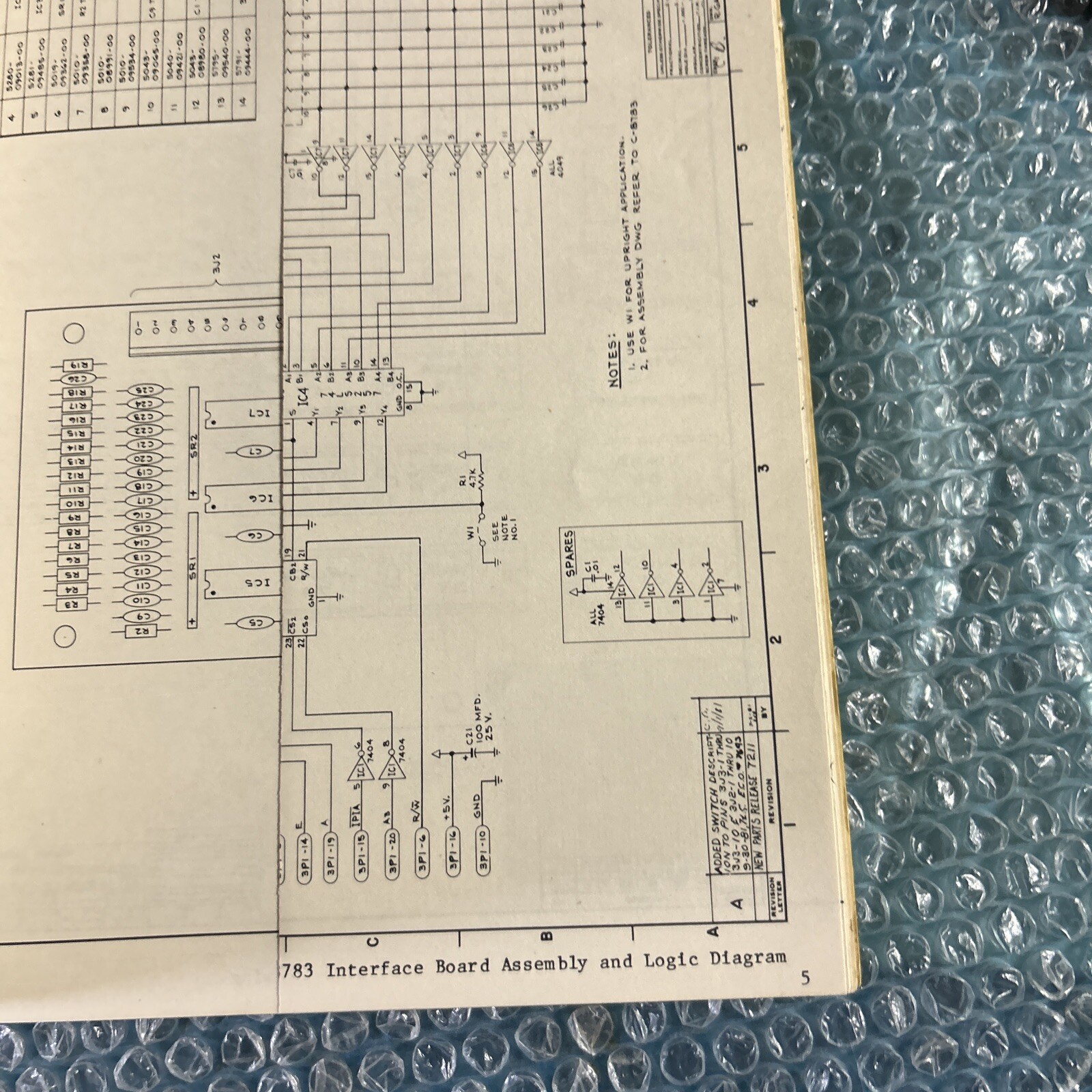 original Damaged Williams Stargate Schematics Only Arcade Video game manual