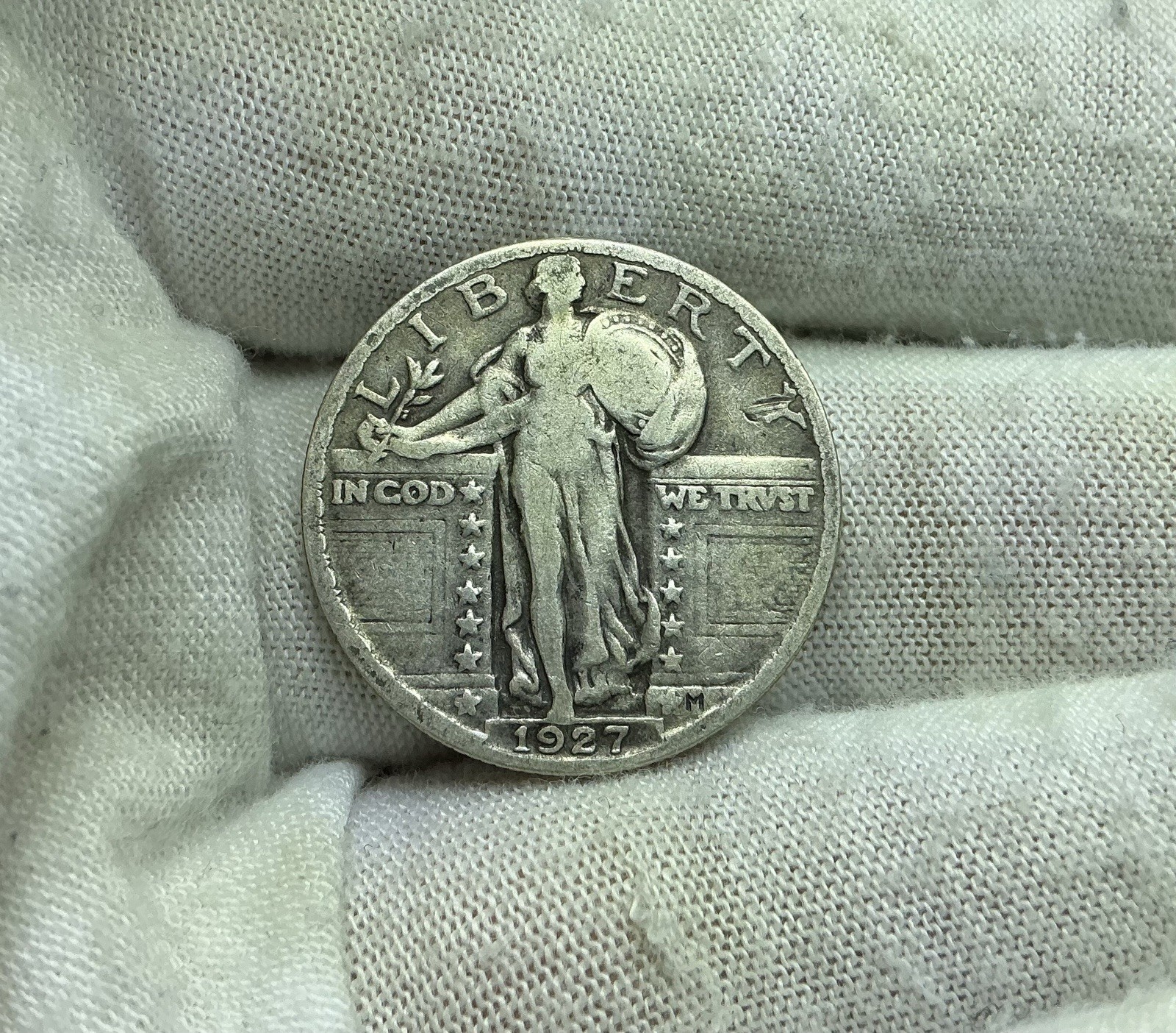 1927-p Standing liberty quarter J306
