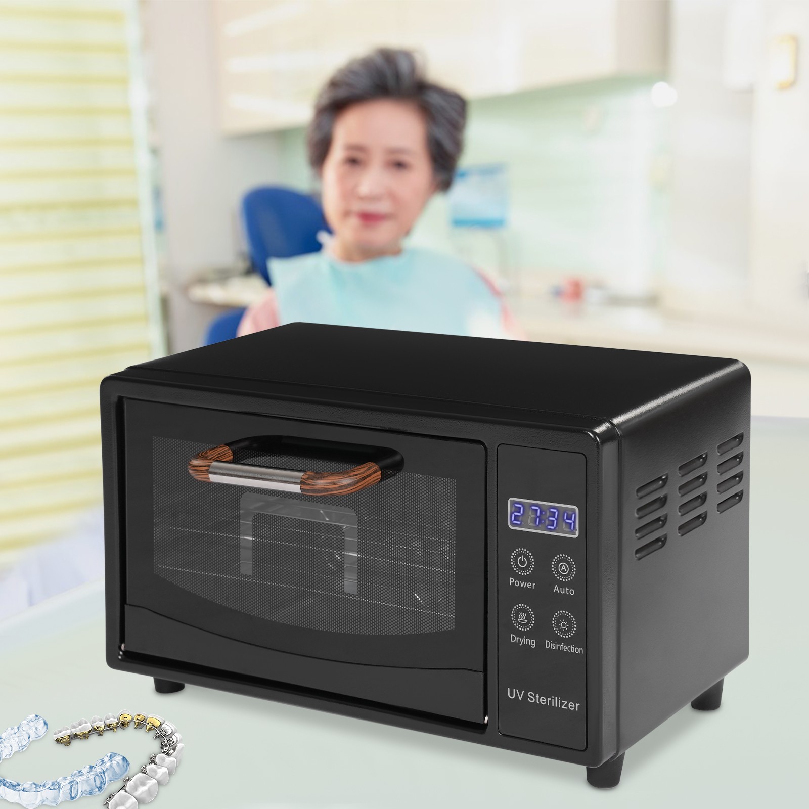 High-Temperature Sterilizer Nail Tools Sterilizer Black Tabletop Sterilizer US