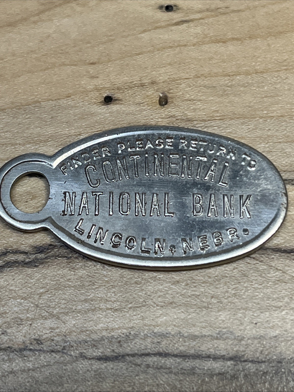 Continental National Bank Lincoln, Neb. Key Fob *D86