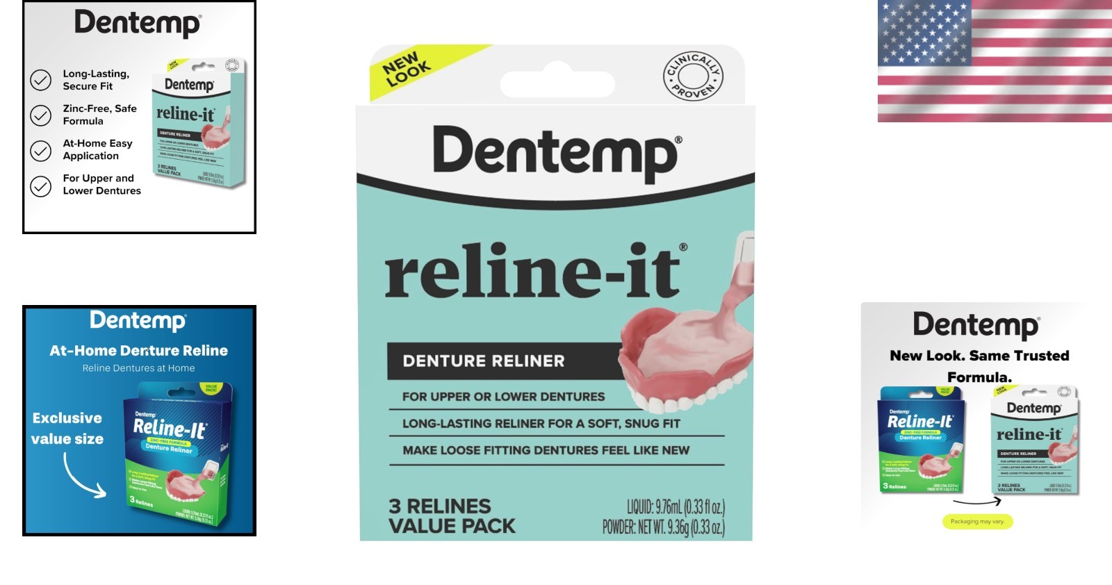 Reline It Denture Kit - Quick, Effective Dual Denture Compatibility Solution