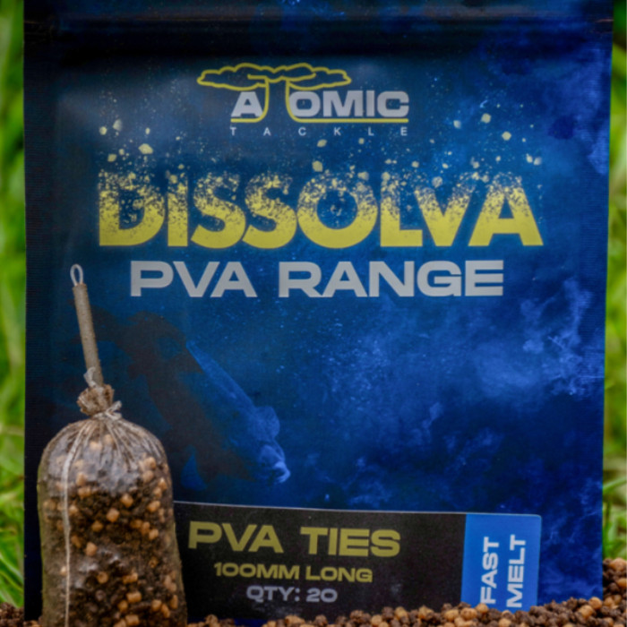 Atomic Carp Fishing PVA Ties – Quick Solid Bag & Rig Setup Solution