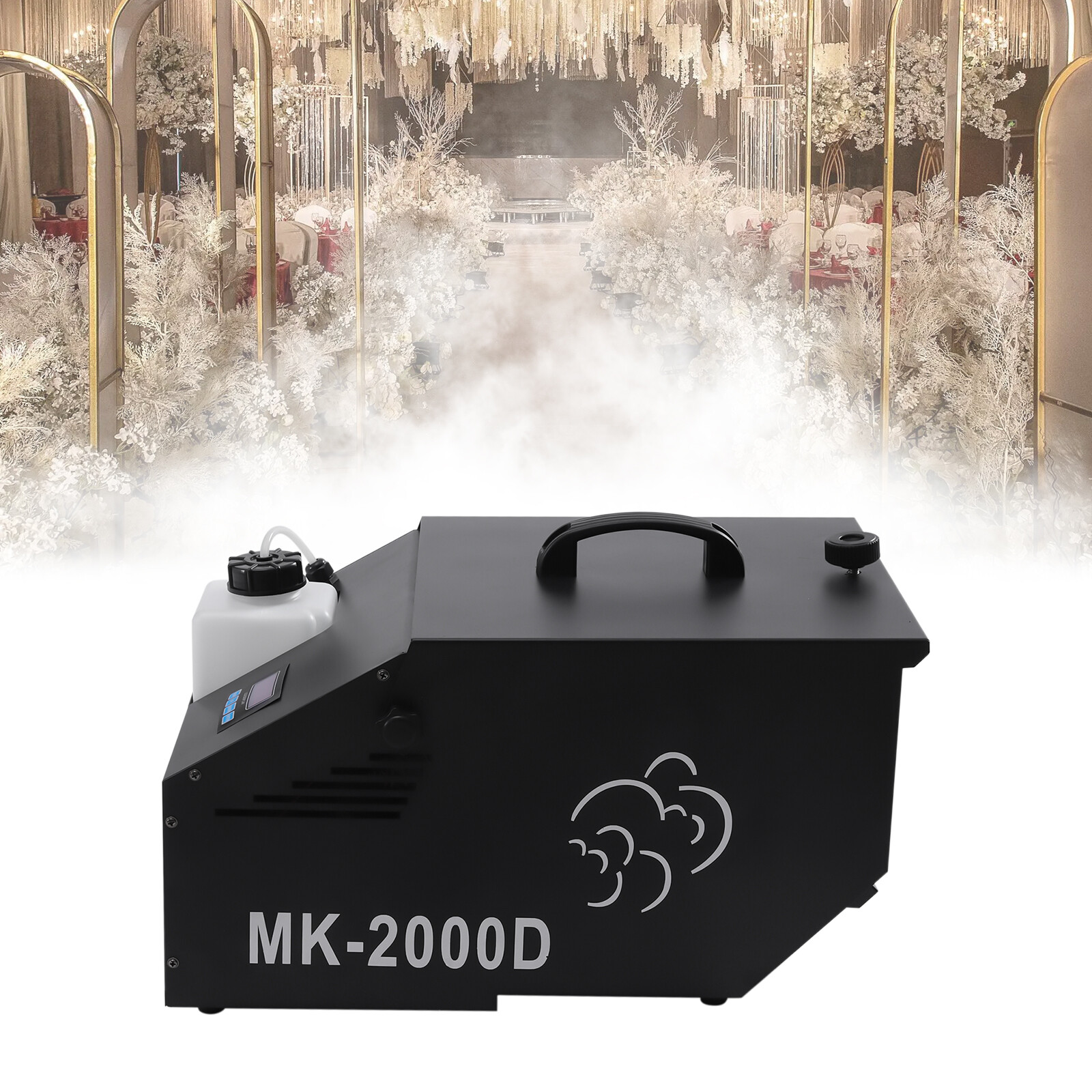 Low-Lying Fog Machine Wedding DJ Stage Smoke Effect DMX Dry Ice Fogger w/Remote