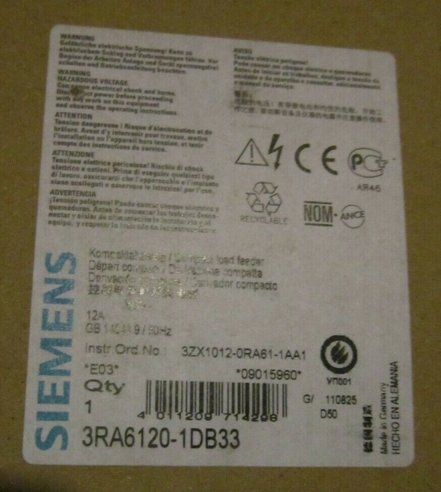 3RA6120-1DB33 - Siemens Magnetic Starter