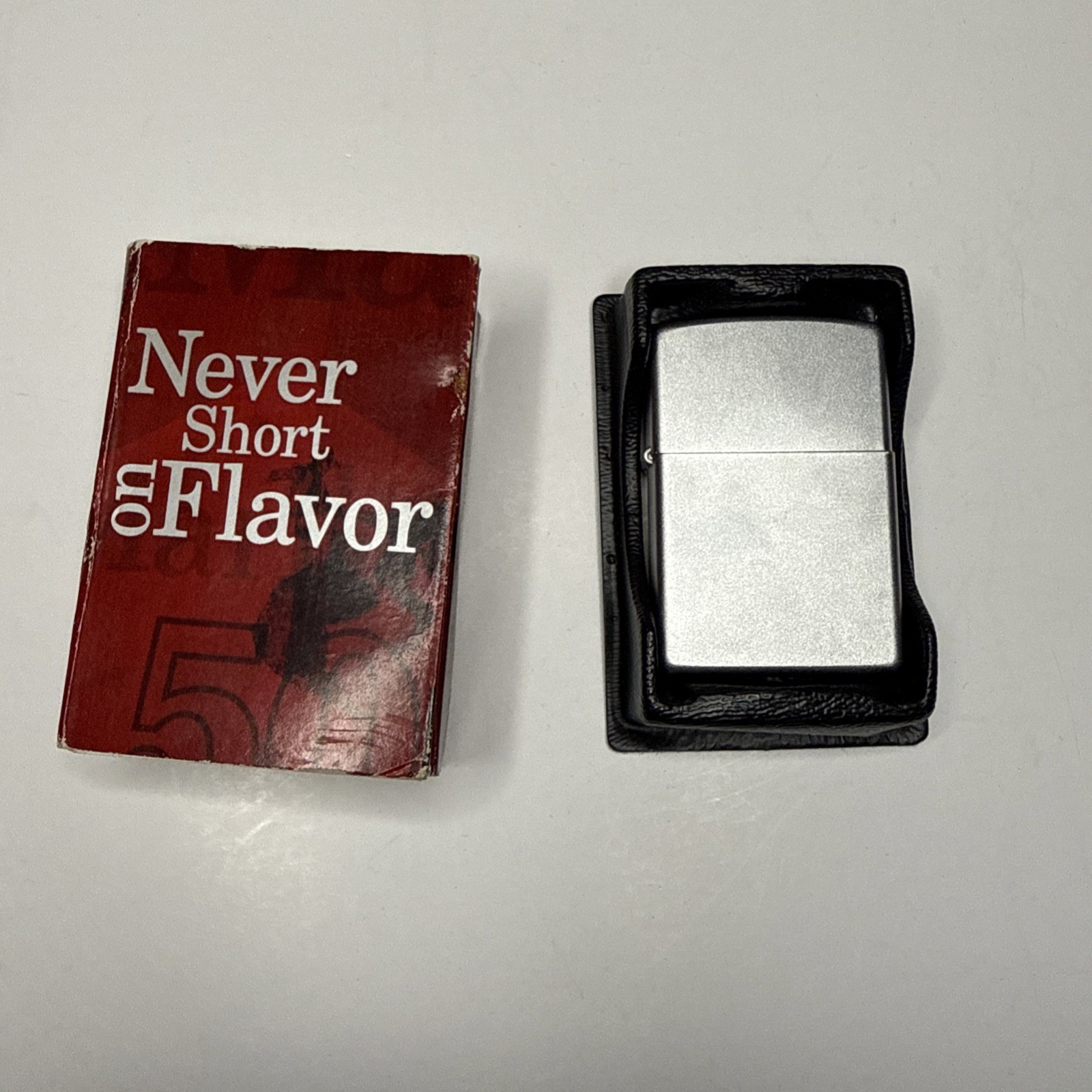 Vintage 2005 L Promo Marlboro Zippo "Never Short on Flavor" 72's Anniversary