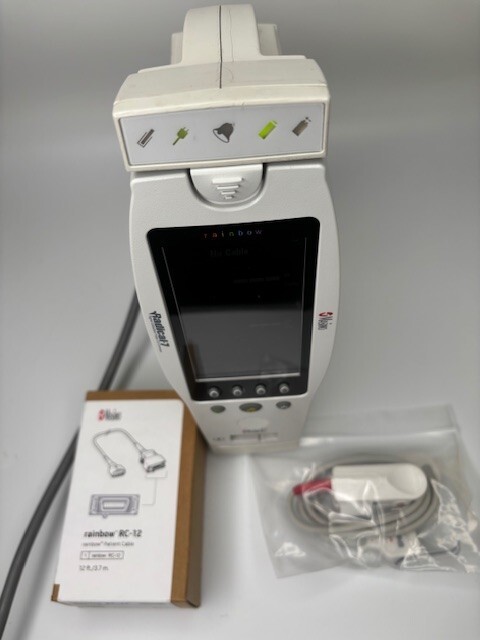 Masimo Radical 7 with SpHB, Pvi , NEW RC-12 & SpHb finger sensor