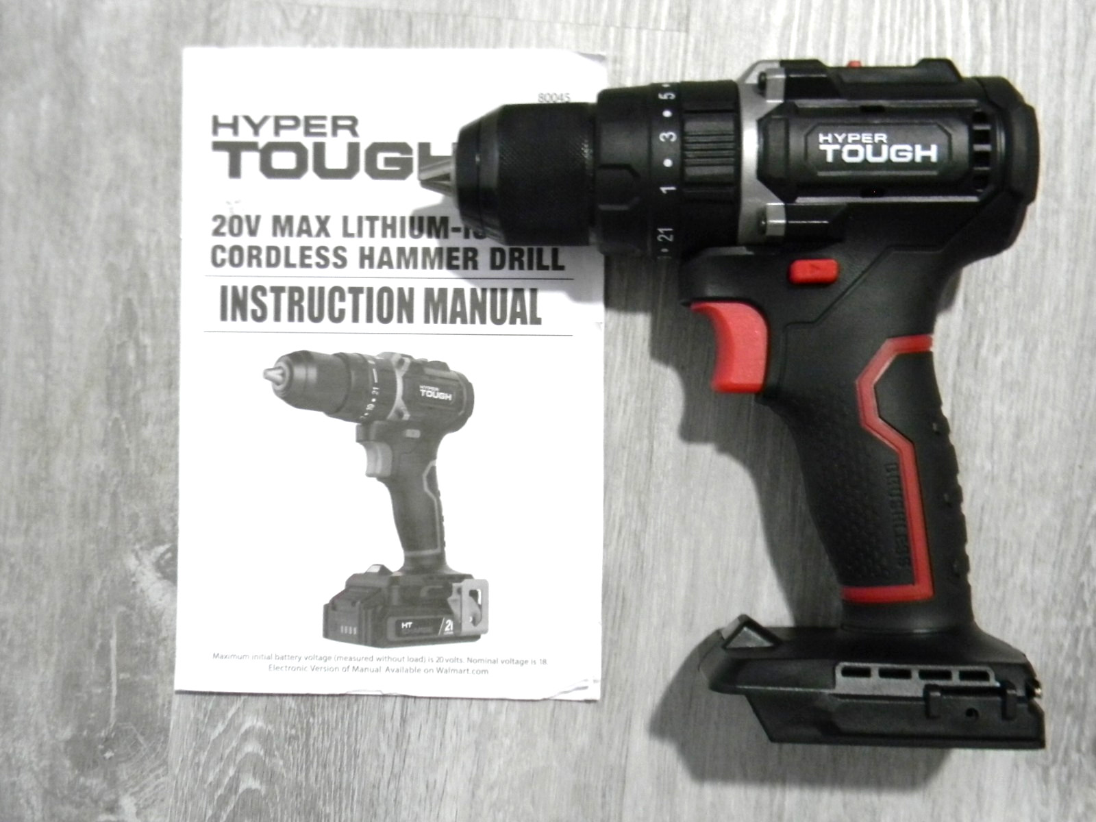 NEW Hyper Tough 20V Max Brushless 2-Speed Cordless Hammer Drill