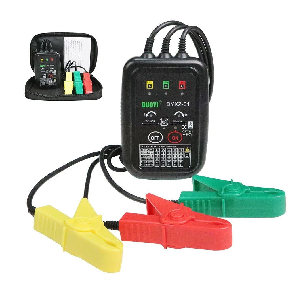 Rotation Meter 3Phase Sequence Detection Circuit Break Live Power Voltage Detect