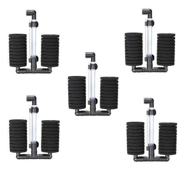 AD Large Double Head Bio-Sponge Filter set of 5