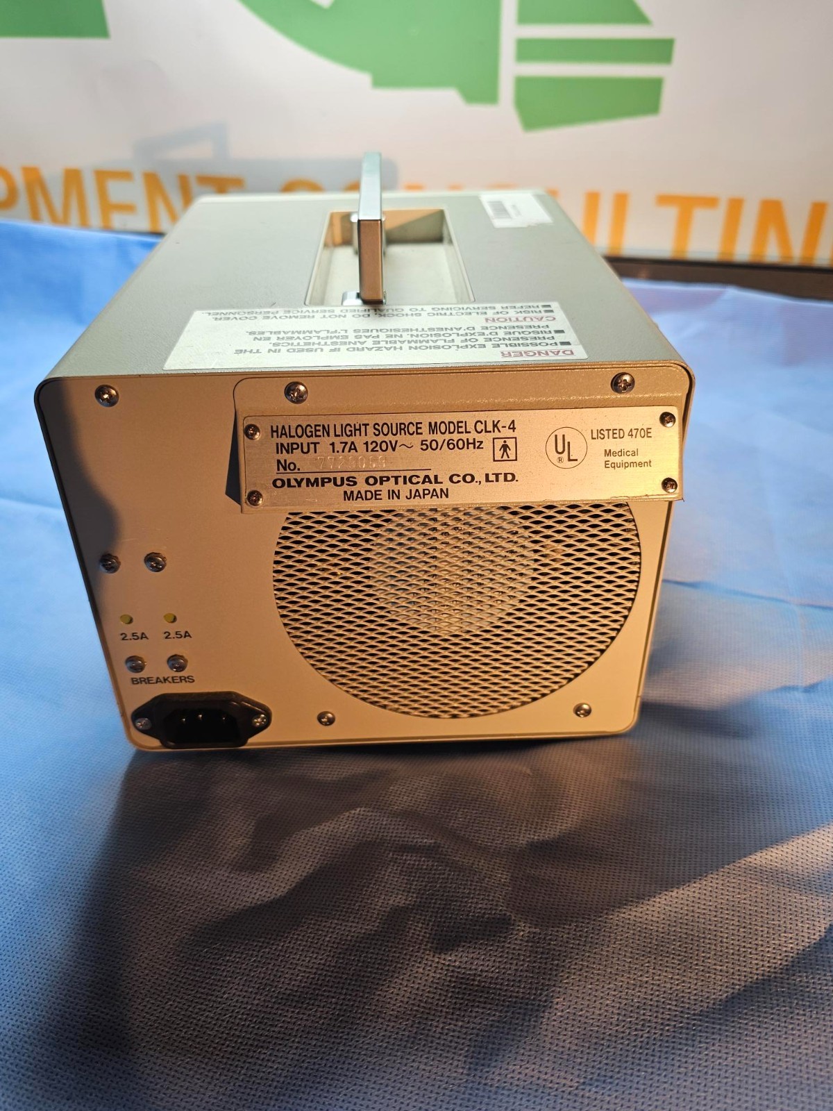 Olympus CLK-4 Halogen Light Source 120V 1.7A, endoscopy, Made in USA as shown