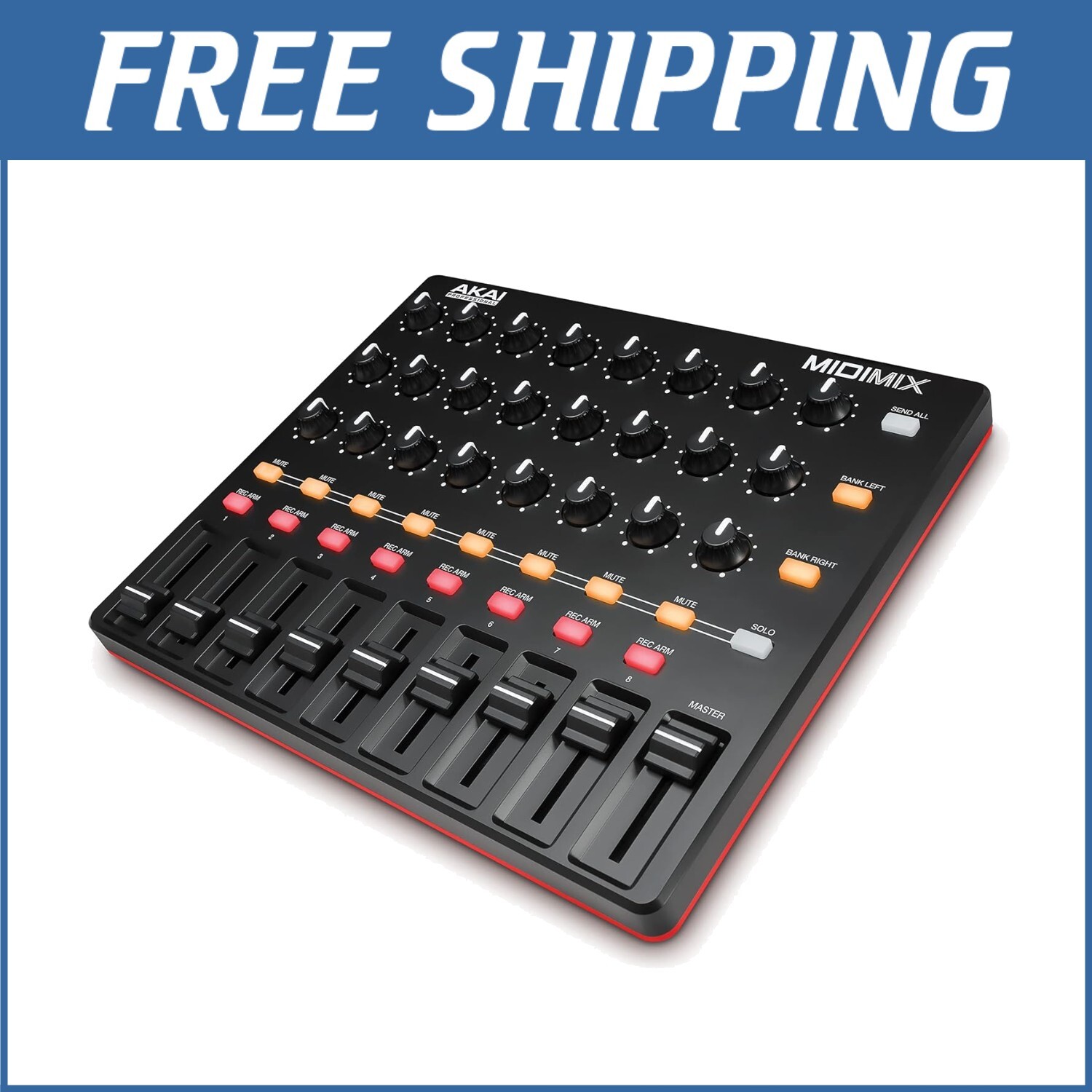High-Performance USB MIDI Controller with Assignable Faders and 16 Buttons~//