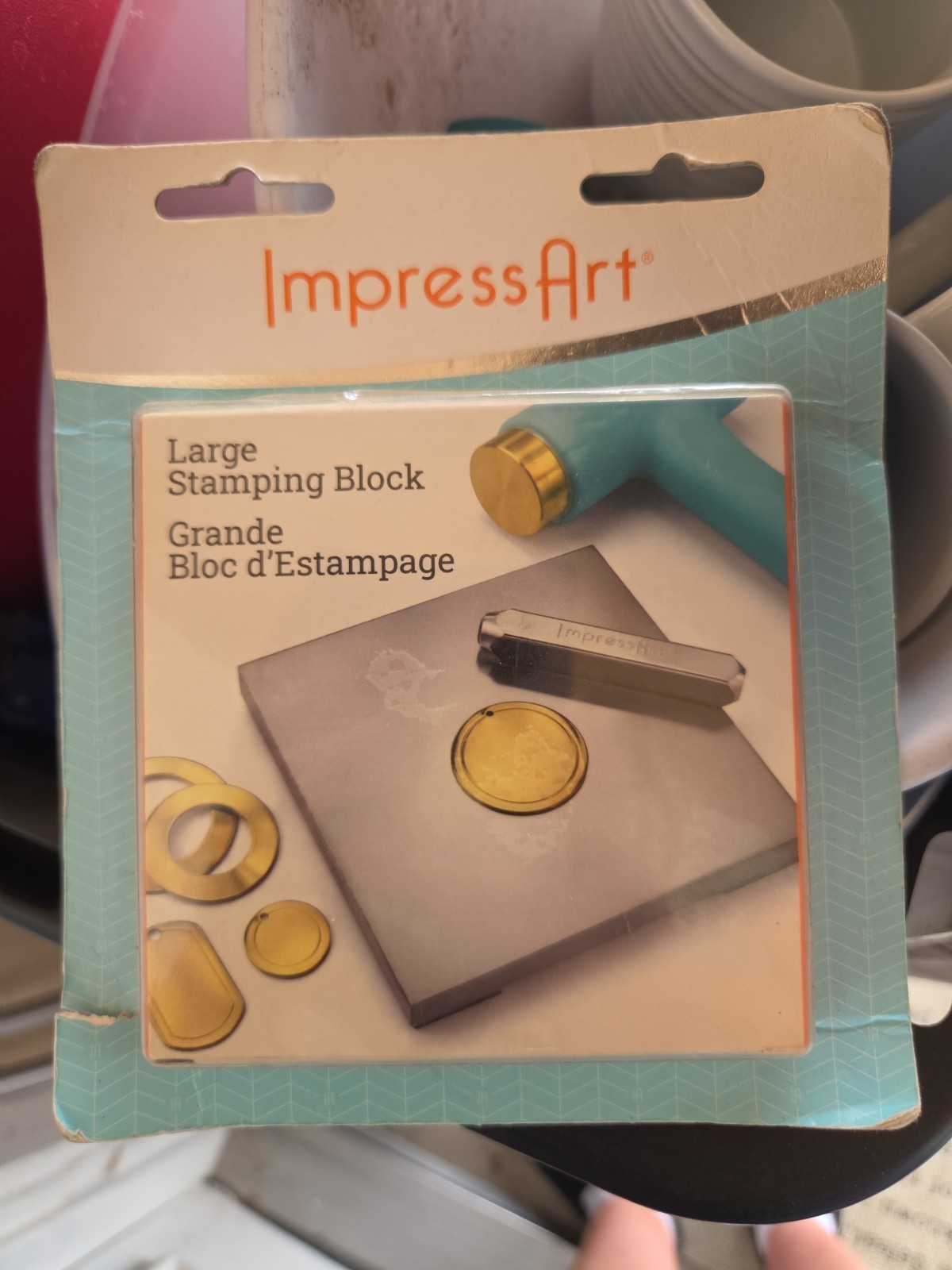 ImpressArt Steel Metal Stamping Block Anvil, - for Metal Stamp Blanks & Discs