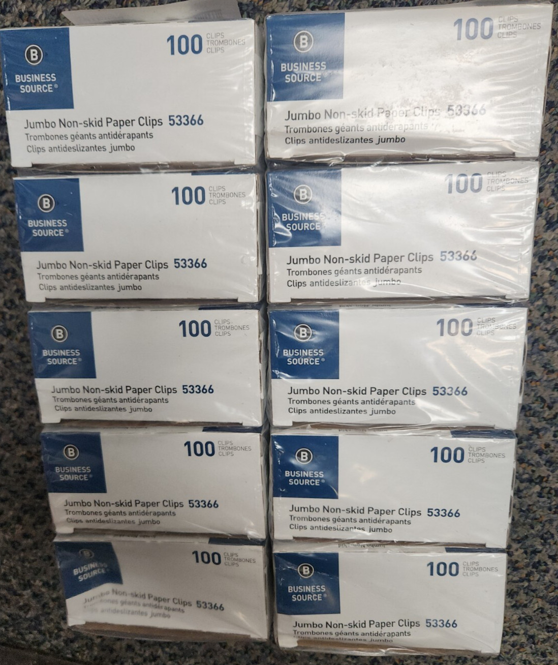 Business Source BSN53366 Paper Clip Jumbo 10 boxes/100 per box/1000 total