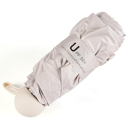 Mini Umbrella for Travel, Compact Folding Umbrella with Case, Lightweight