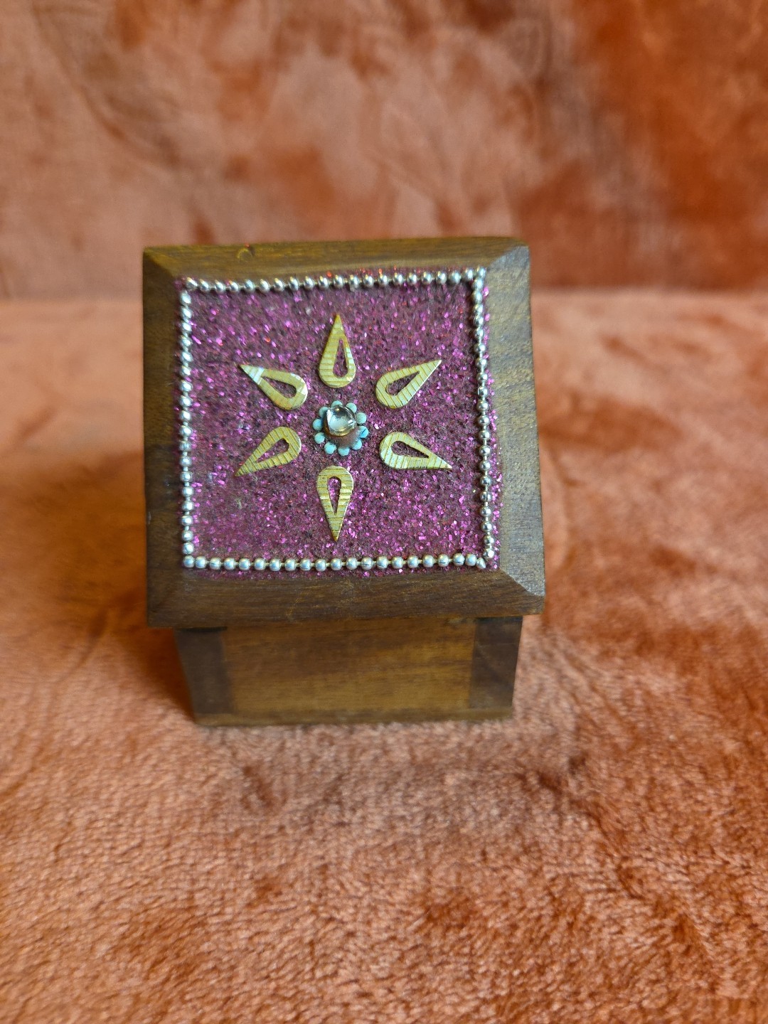 Adorable, Miniature Trinket Ring Box. Hand Made.