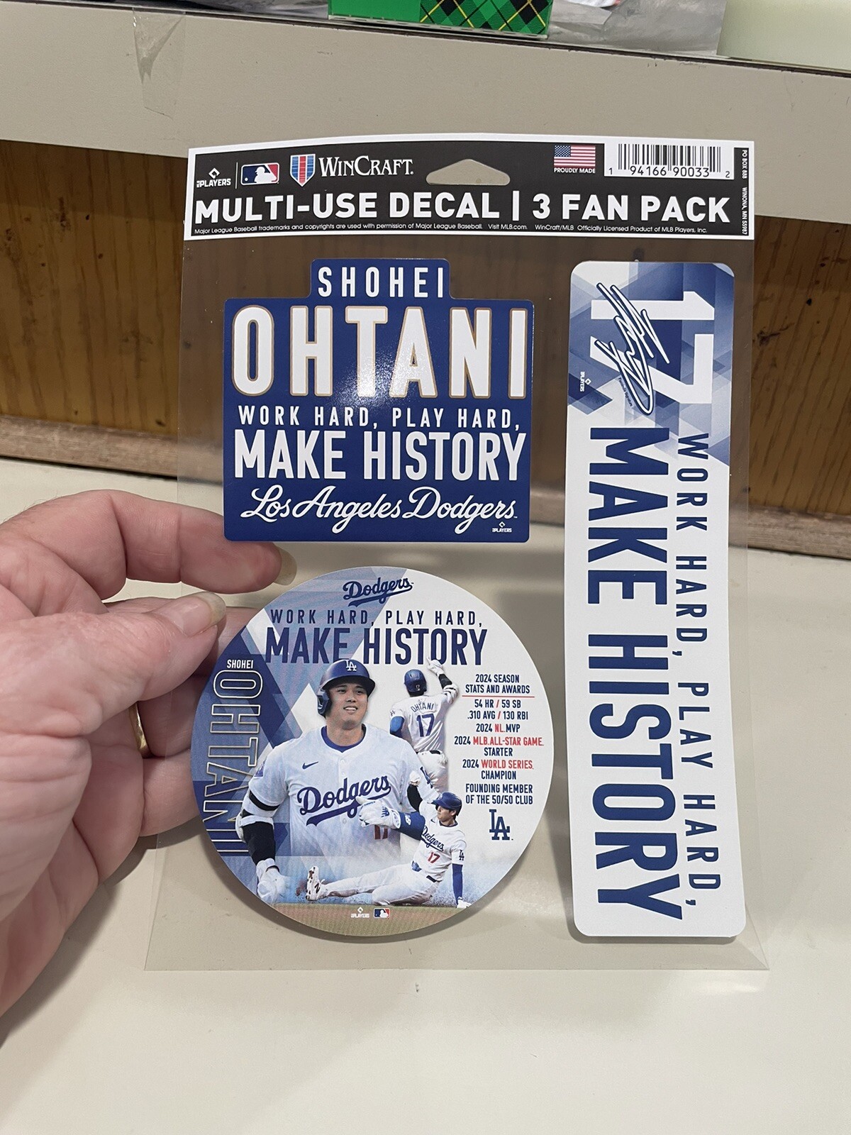Shohei Ohtani Decals Set 🔥3 Decals 🔥 RARE Make History ⚾️windows , Hydroflask