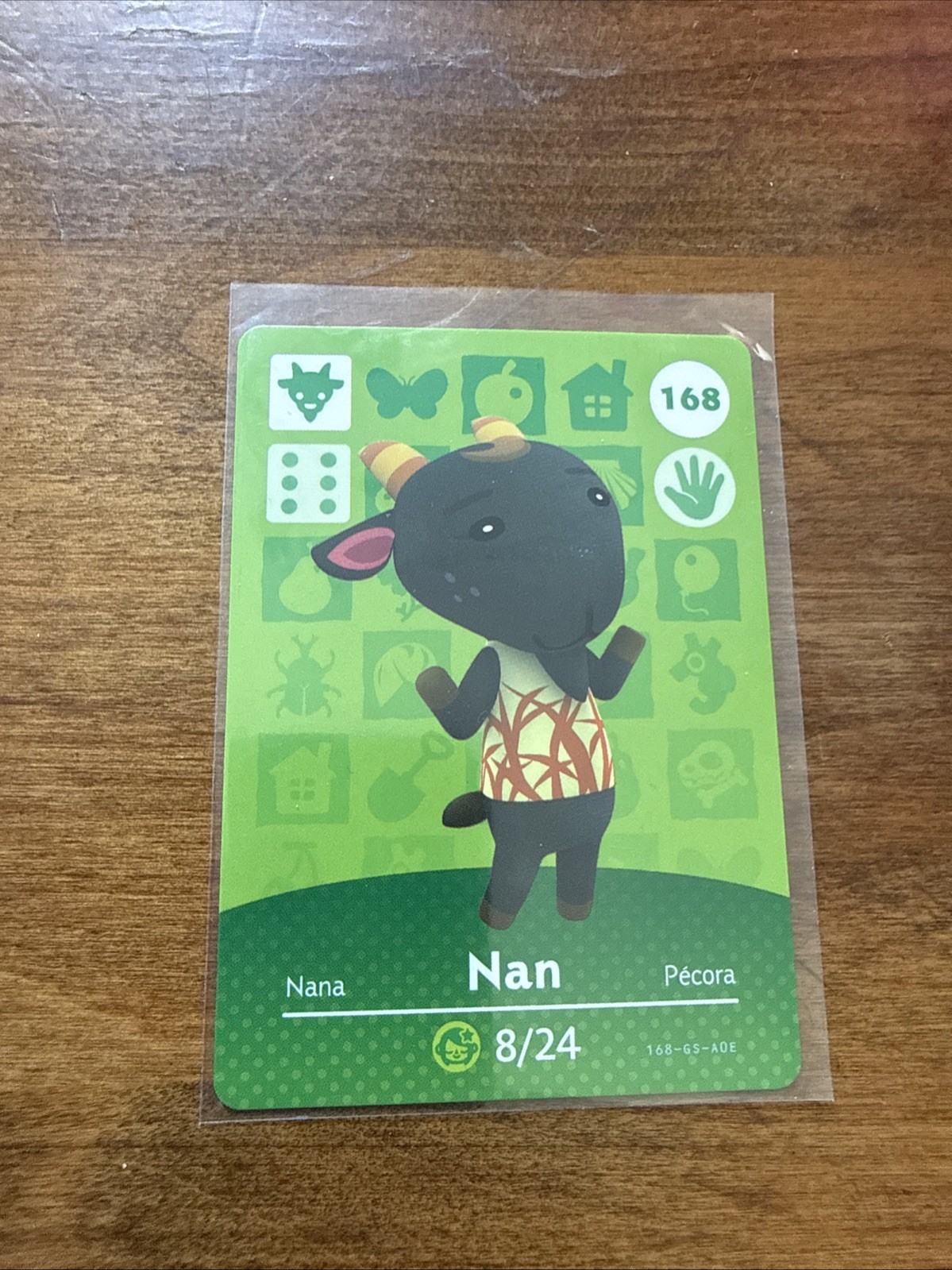 Nintendo Amiibo Card Animal Crossing Nan #168 Never Scanned AUTHENTIC