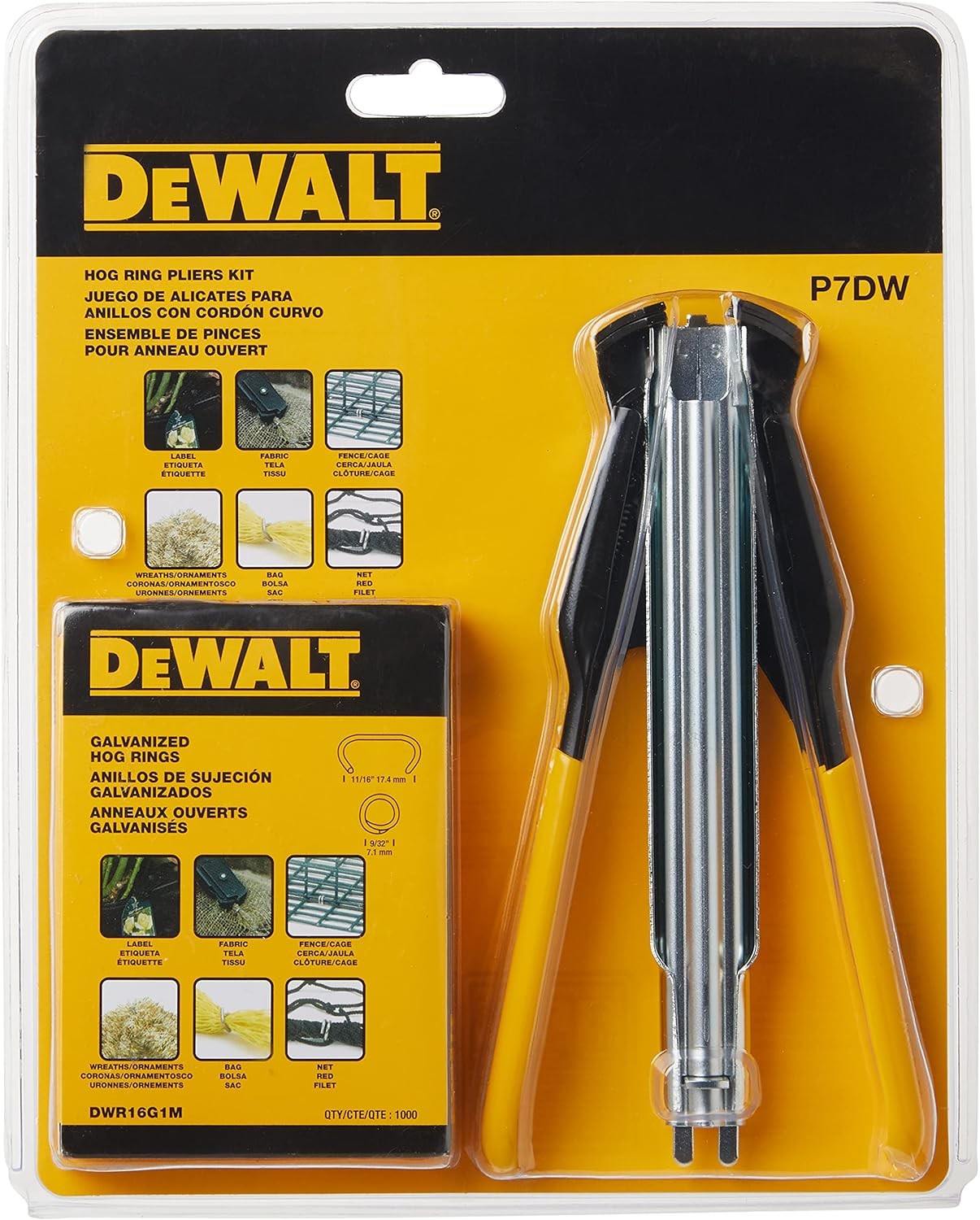 Durable Spring-Loaded Hog Ring Pliers with 1000 Rings – Efficient & Lightweight