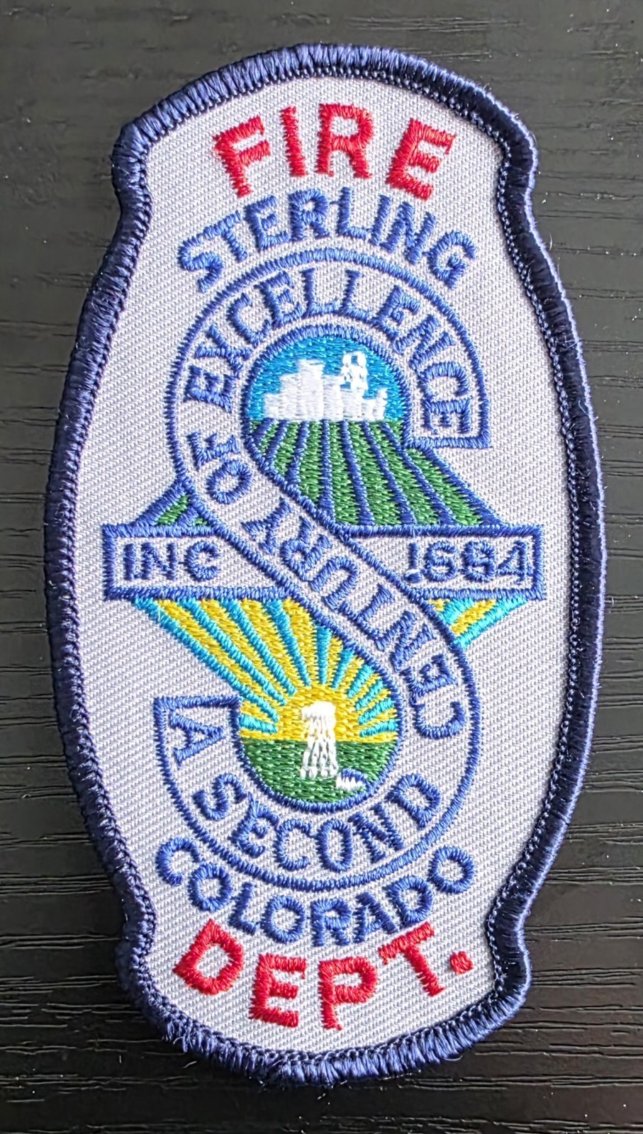CO - Sterling Fire Department Firefighting Patch EST. 1884 Collectible 2.5"x2.5"