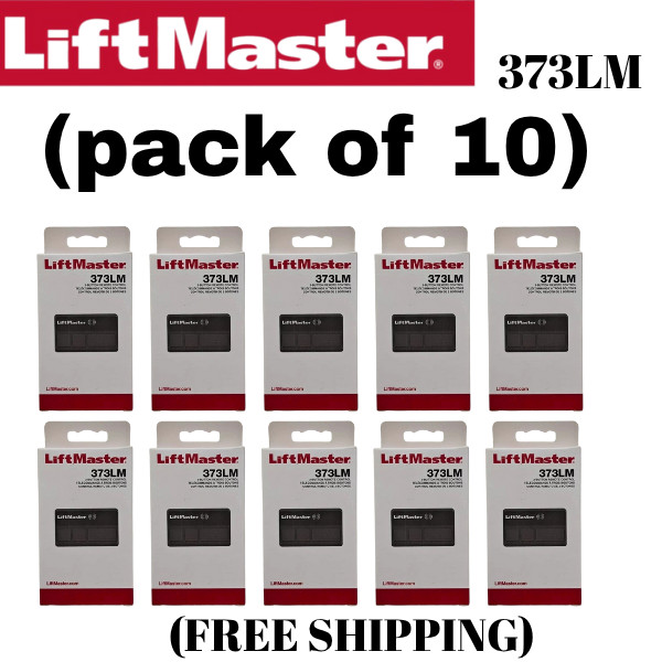 LiftMaster 373LM 3 Button Remote Control Garage Door Black PACK#10 Free shipping