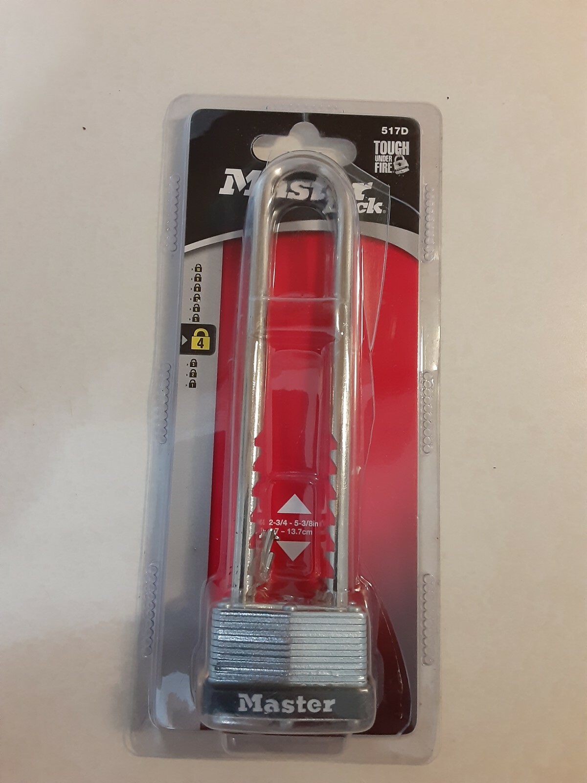 MASTER LOCK 517D LAMINATED 2 Pc STEEL KEYED  PADLOCK 2 3/4" X 5 3/8" New Sealed
