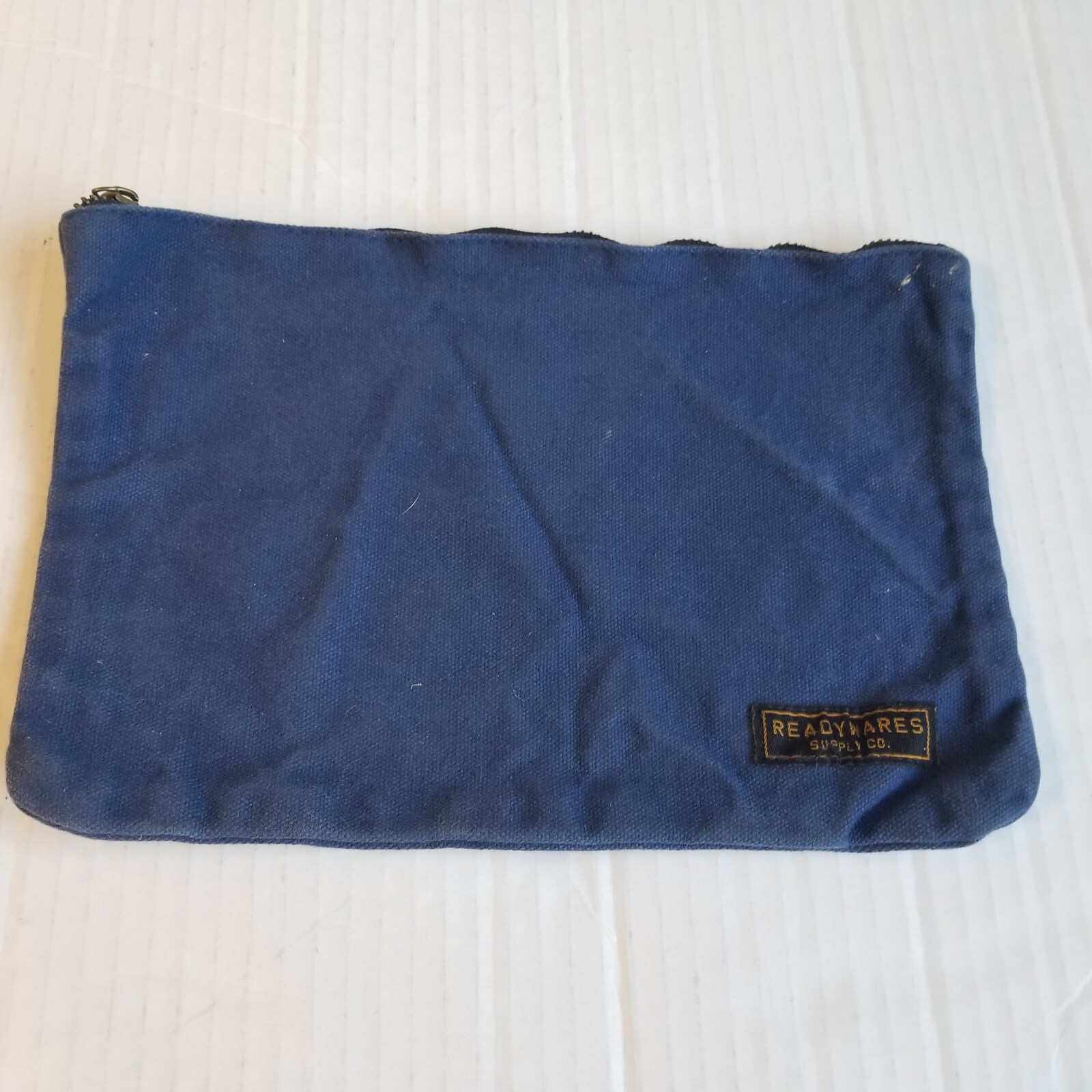 Readywares Supply Co Blue Canvas Small Zipper Pouch 7x10