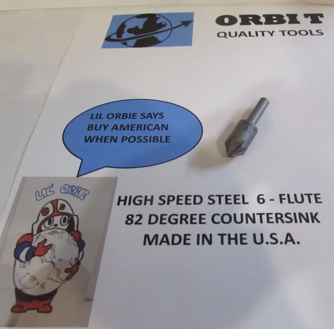 6-FLUTE 1/2" COUNTERSINK--U.S.A.--90 DEGREE