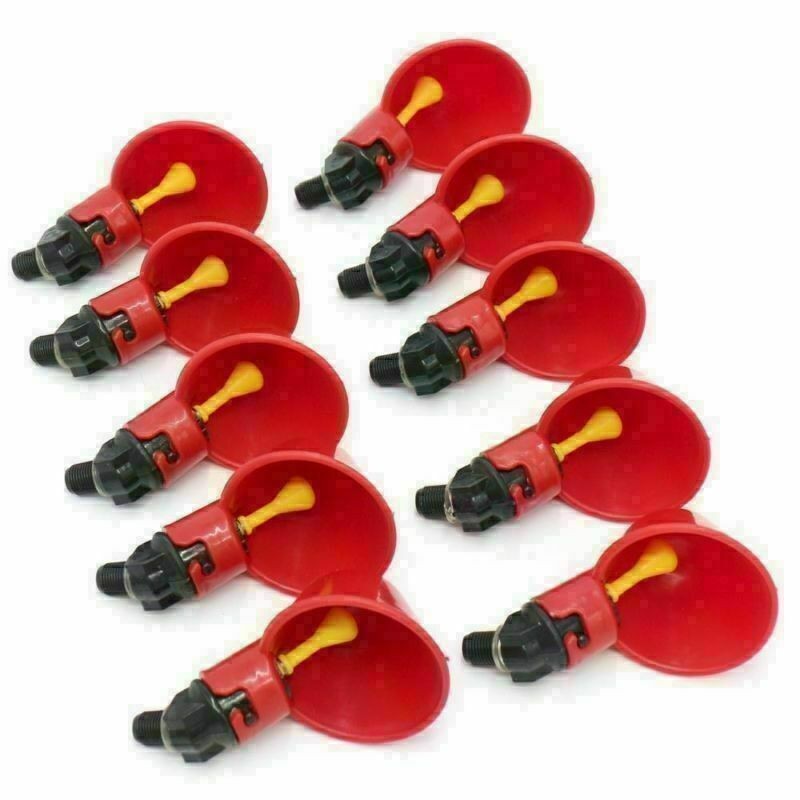 20 Pack Poultry Water Drinking Cups Chicken Hen Automatic Drinker Plastic Feeder
