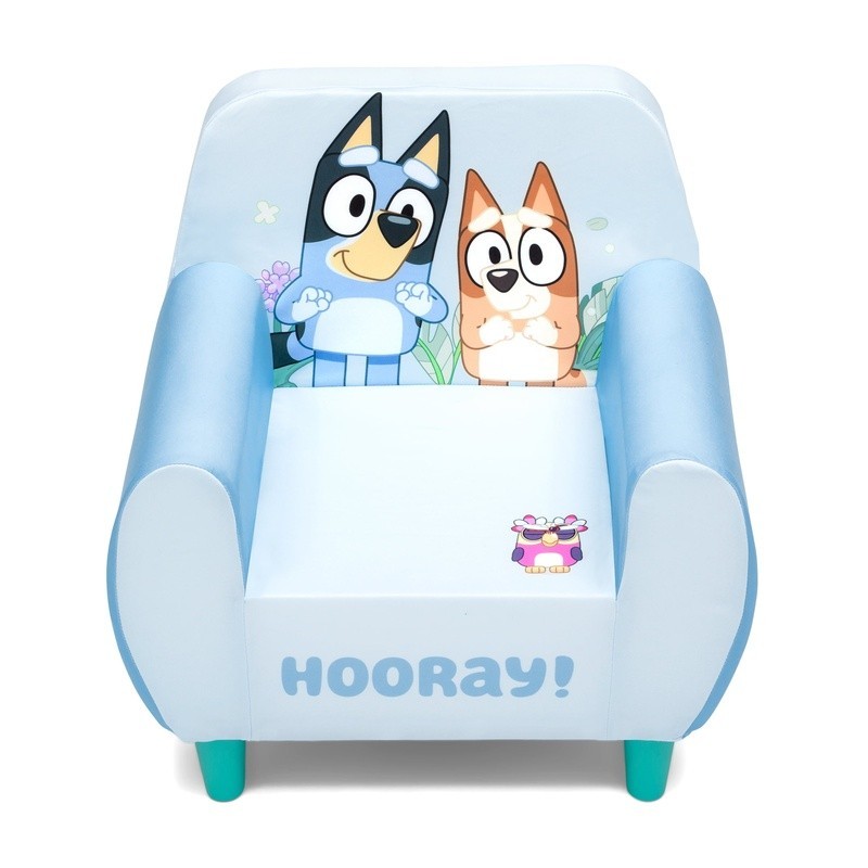 Bluey Foam Chair Armchair Kids High Back Padded Arms Fun Playtime Relaxation New