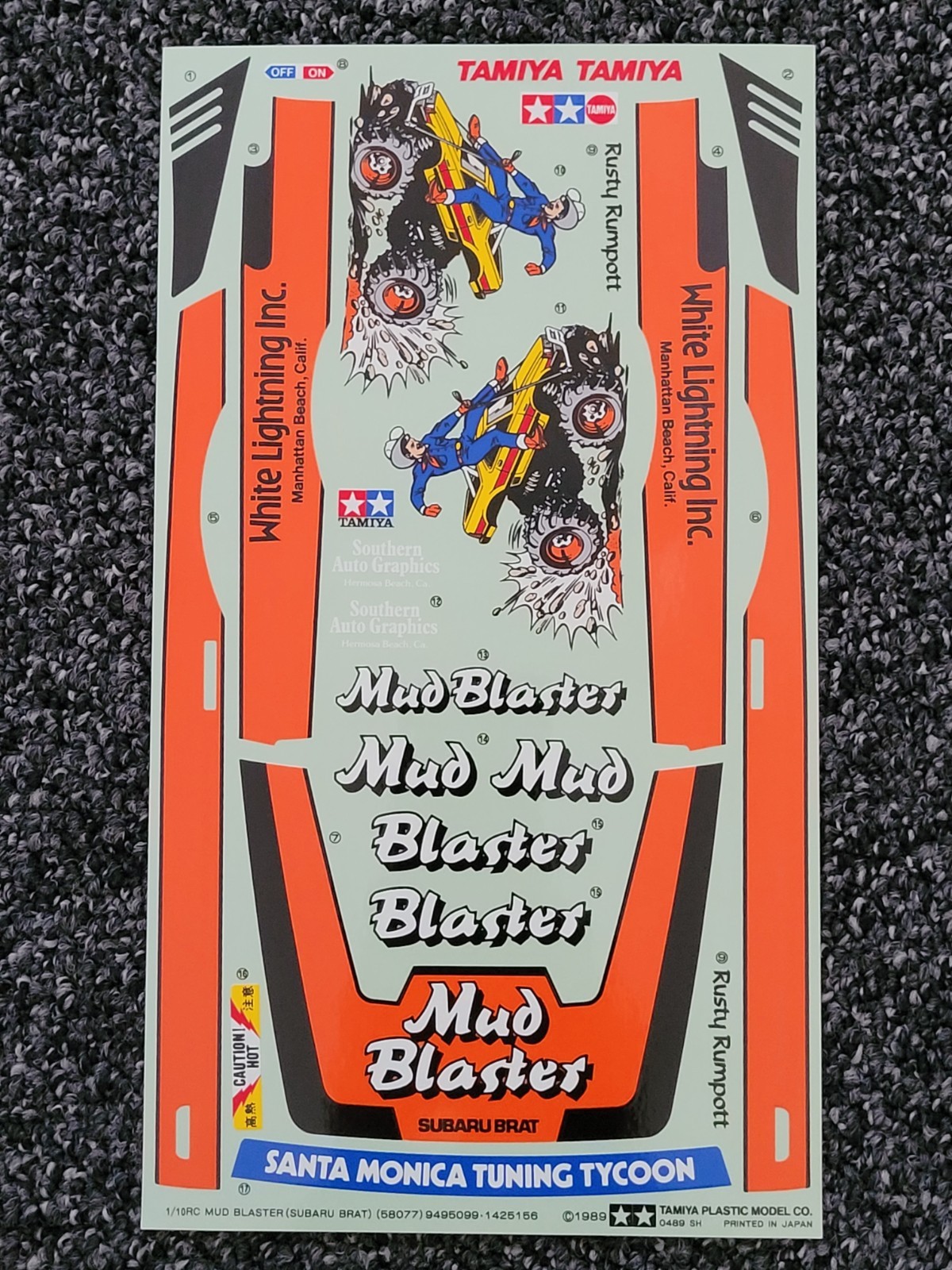 Vintage New Tamiya 1/10 Mud Blaster Subaru Brat Decal Sticker 9495099 58077