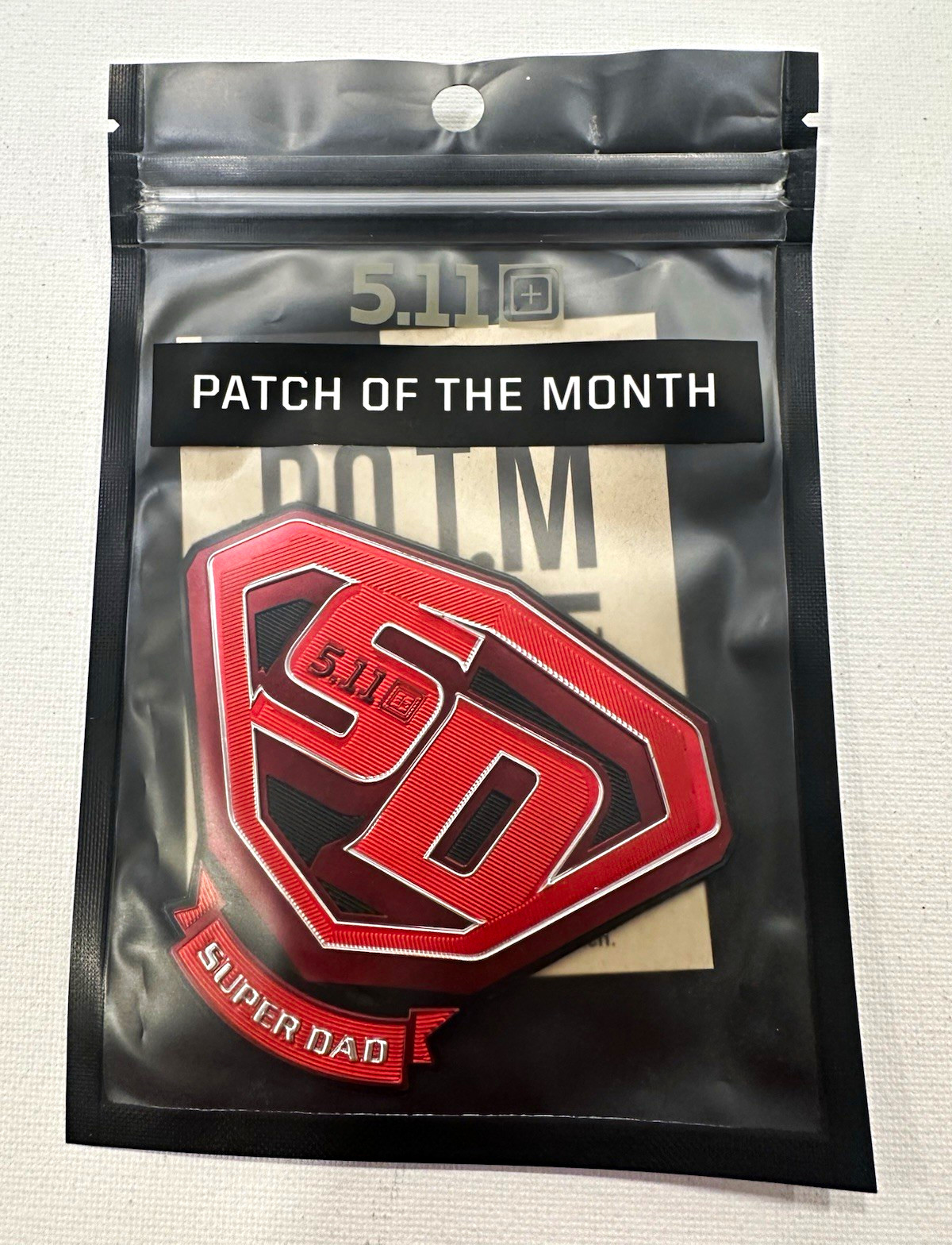 5.11 Tactical June 2021 Patch of the Month Super Dad PVC Morale Patch New, POTM
