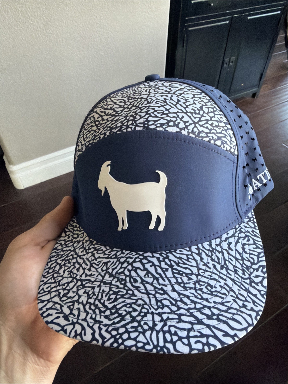 Goated Golf Hat White And Blue