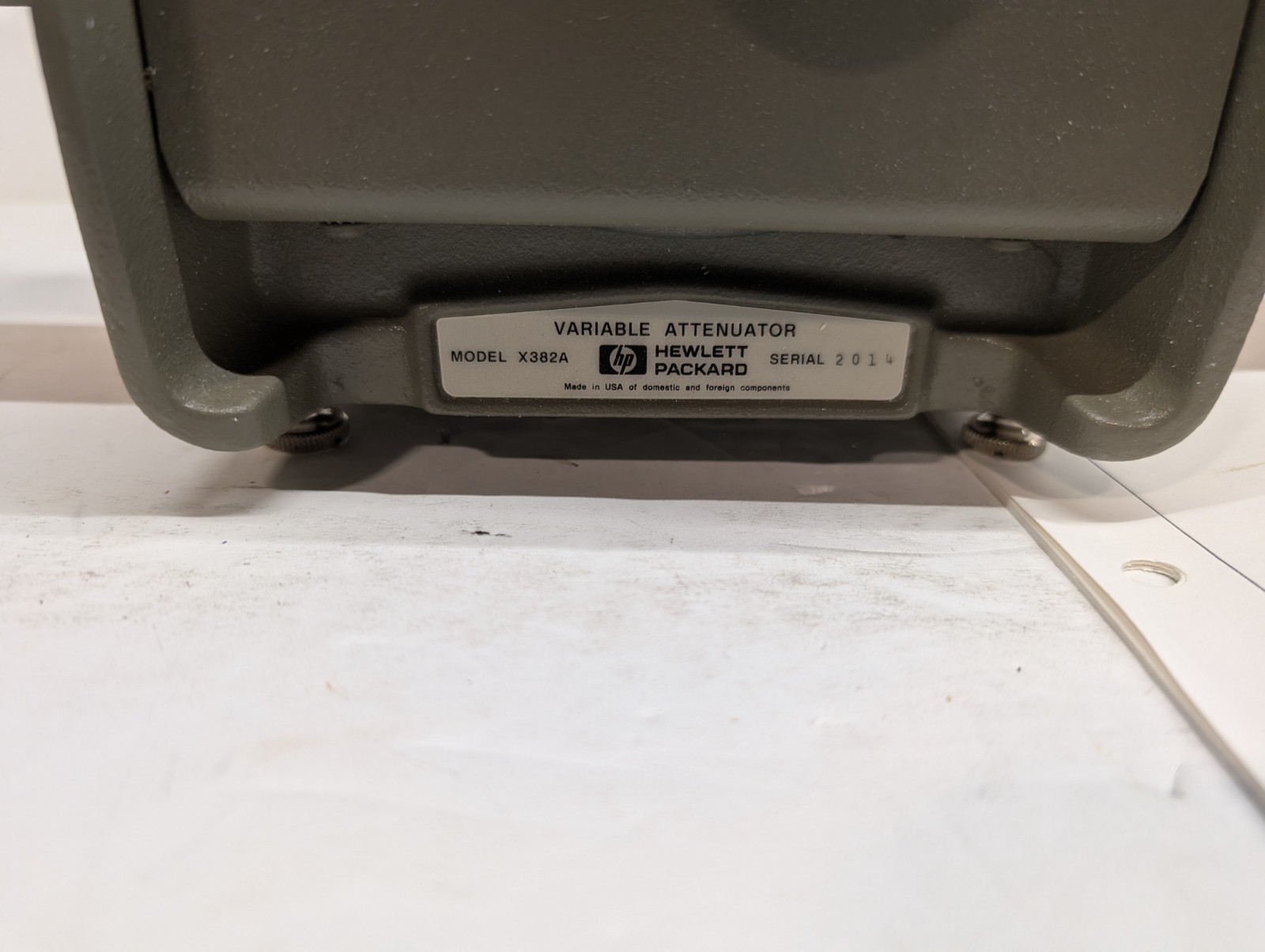HP Hewlett Packard X382A Variable Attenuator w/ Manual