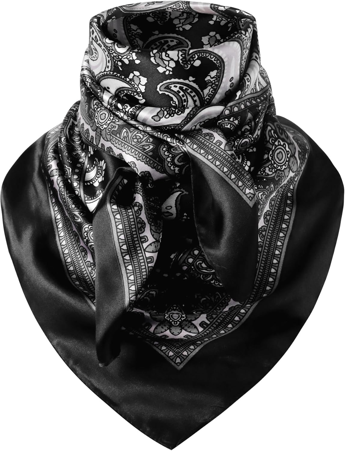 35 Inch Wild Rag Cowboy Bandana Scarf Large Neckerchief Silk Feel Western