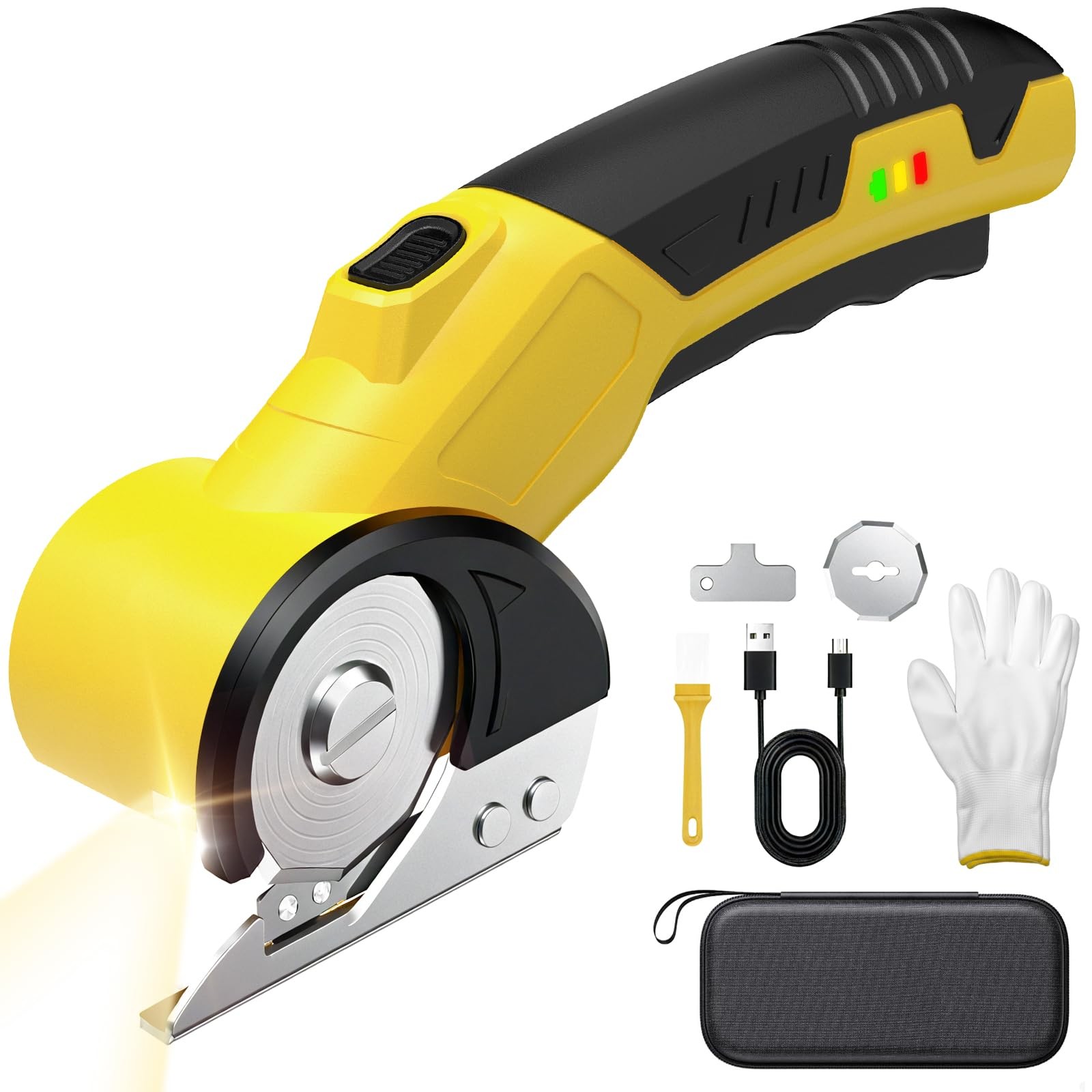 Cordless Electric Cardboard Cutter – Rechargeable Rotary Scissors for Cardboa...