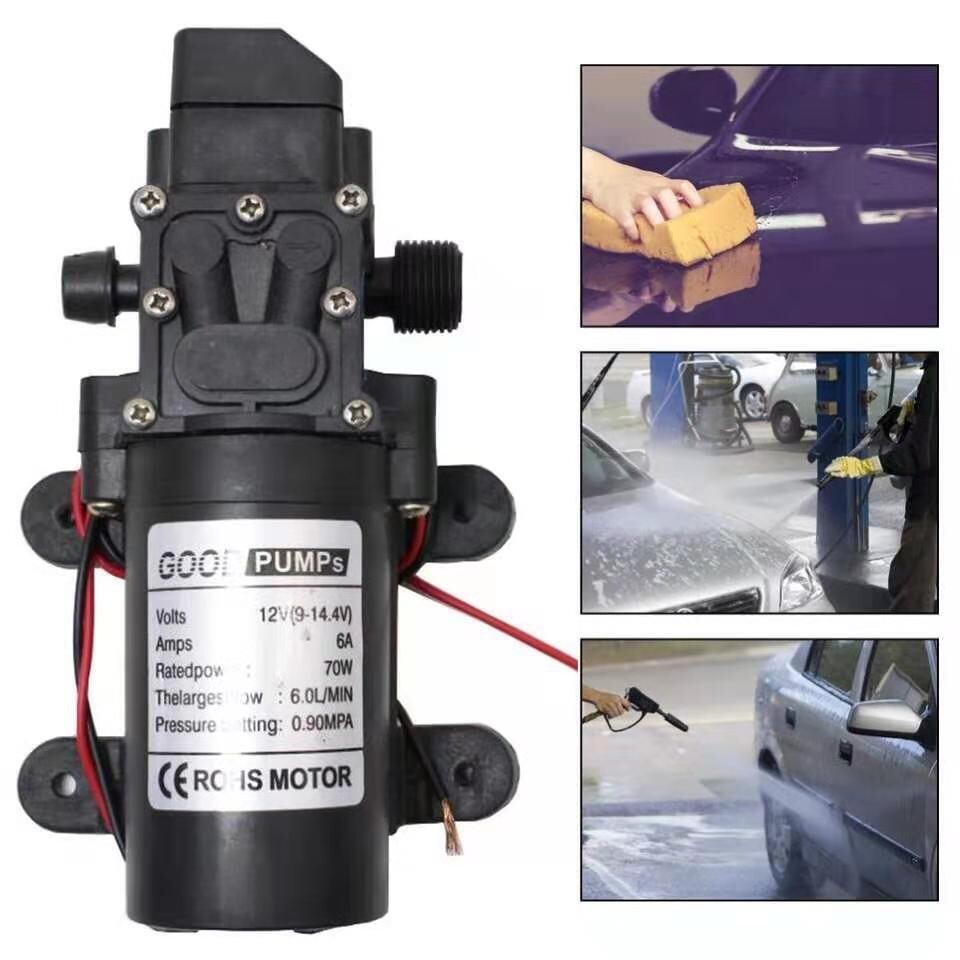 2PCS 12V Water Pump 130PSI Self Priming Diaphragm High Pressure Automatic Switch