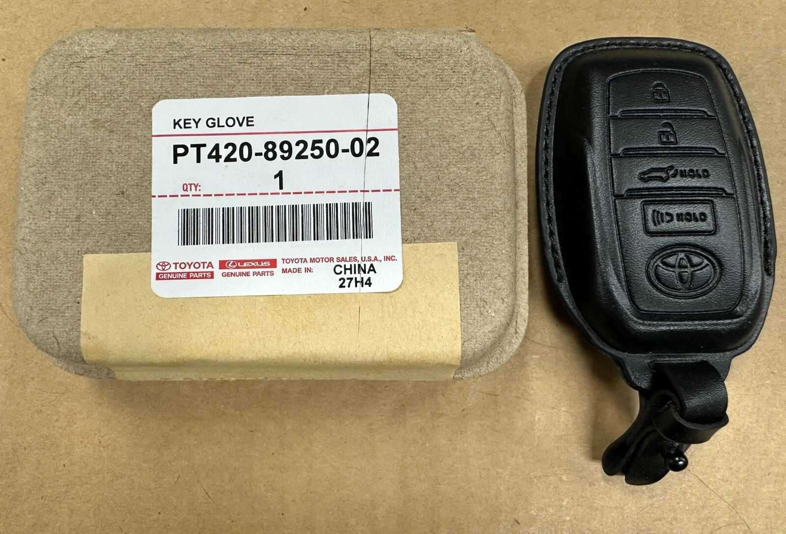 2025-2026 TOYOTA 4RUNNER GENUINE OEM KEY GLOVE WITH HATCH OPENER PT420-89250-02