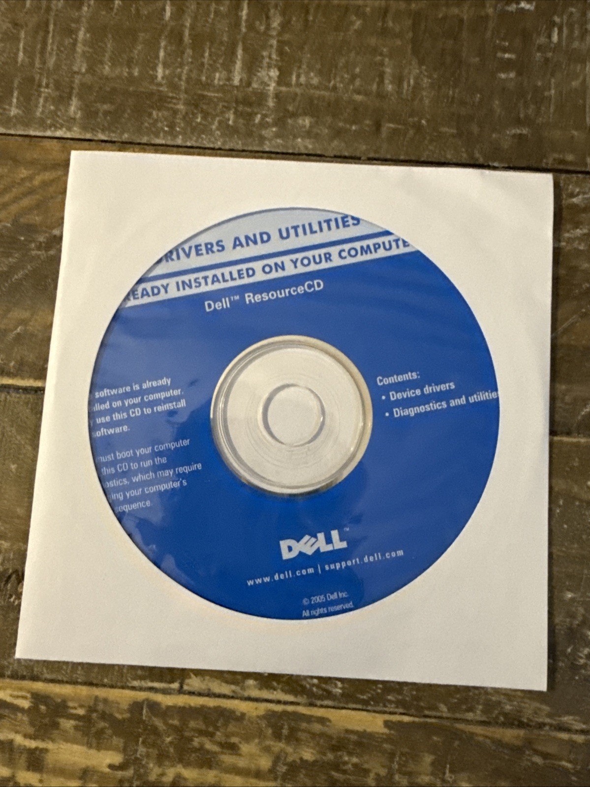 Dell Drivers & Utilities ResourceCD Software PC Cd Rom